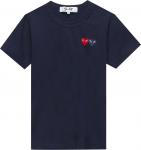Comme des garcons play double heart tee new arrivals