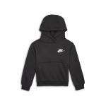 Nike Флисовый пуловер с капюшоном Nike Club для мальчиков — Little Kid, черный - фото