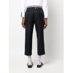 Thom Browne RWB-waistband cropped tailored trousers, синий - фото 4