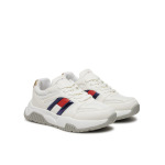 Кроссовки Tommy Hilfiger Flag Low Cut Lace-Up Sneaker T3A9-33550-1697 S, белый - фото 2