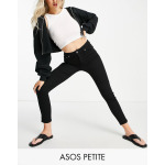 Черные джинсы скинни с завышенной талией ASOS DESIGN Petite - фото