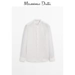 Рубашка мужская Massimo Dutti в повседневном стиле, белый - фото