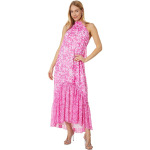 Платье Vince Camuto Sleeveless High Neck Dress w/ Combo, цвет Hot Pink - фото 3