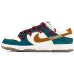 Кроссовки Nike Dunk Skateboarding Shoes Men Low-top Green/white/brown, цвет Jasper - фото