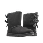 Черные детские сапоги UGG Australia Bailey Bow II 1017394K-BLK, черный - фото 3