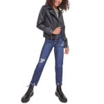 YMI Jeanswear Джинсы прямого кроя с высокой посадкой для больших девочек 7–14 лет, синий - фото 3