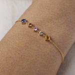 Браслет Tous Glaring With Multicolored Sapphires, позолоченное серебро/мультиколор - фото 4