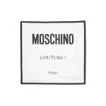 Moschino шелковый платок с логотипом, белый - фото