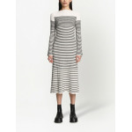 Proenza Schouler striped bouclé knit dress, белый - фото 2