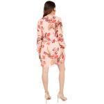 Платье Vince Camuto, Printed Chiffon Float with Self Cording and Ruched Sleeve - фото 3