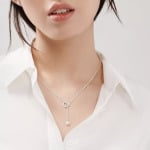 Колье Tiffany & Co. Open Heart Lariat, 7.5-8 мм, серебро/жемчуг - фото 4