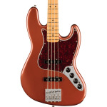 Fender Player Plus Jazz Bass — накладка на гриф из клена, цвет Aged Candy Apple Red - фото