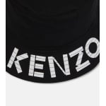 Двусторонняя шляпа от солнца из хлопка с логотипом Kenzo, черный - фото 4