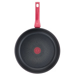 Сковорода TEFAL Daily Chef G2730422 диаметром 24 см, подходит для индукционной плиты, прочная ручка, красная, красный - фото 7