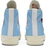 Кроссовки Converse Comme des Garçons PLAY x Chuck 70 High Bright Blue, синий - фото 6