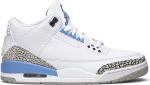 Кроссовки Air Jordan 3 Retro UNC, синий - фото