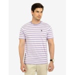 Футболка U.S. Polo Assn. Yarn Dye Stripe Jersey Crew Neck, сиреневый - фото