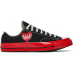 Кроссовки Converse Comme des Garçons Play x Chuck 70 Low Black Red, черный - фото