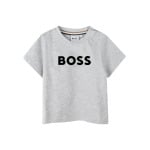 BOSS Kidswear футболка с логотипом, серый - фото