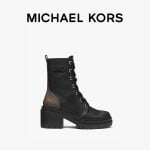 Ботинки кожаные женские Michael Kors Hanley Martin, черный - фото 3