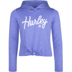 Топ Hurley Long Sleeve Tie Front Hooded Top, цвет Digital Violet - фото 3