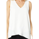 Блуза Vince Camuto Sleeveless V-Neck Overlap, цвет New Ivory - фото 3