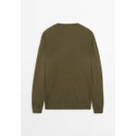 Джемпер CREW NECK  Massimo Dutti, хаки - фото 2