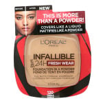 Тональна пудра L'Oreal Infallible 24H Fresh Wear оттенок 120 ваниль, 9 г - фото 3