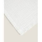 Плед Zara Home Cotton Muslin, белый - фото 4