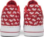 Air force 1 sales all over logo red