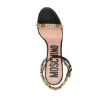 Moschino босоножки на платформе с логотипом, черный - фото 4