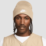 Шапка Nike Peak Futura Beanie, бежевый/белый - фото