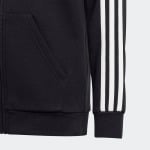 Детская толстовка с капюшоном Essentials 3 полоски Adidas, белый - фото 4