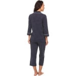 Пижама LAUREN Ralph Lauren Essentials Bingham Knits Capri, цвет Madeleine Dot Windsor Navy/White - фото 3