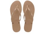 Шлепанцы Havaianas You Metallic, цвет Rose Gold - фото