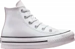 All white leather platform converse best sale
