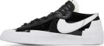 nike sacai blazer low black and white