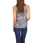 Топ Michael Kors Paisley Ruffle Popover Tank, цвет Midnight Blue - фото 3