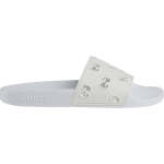 Сандалии Gucci Wmns Rubber GG Slide White, белый - фото