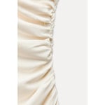 Платье Zara Zw Draped Short, кремовый - фото 4