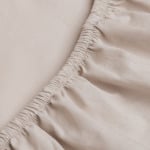 Простыня на резинке H&M Home Fitted Cotton 120х200, светло-серо-коричневый - фото 2