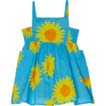 Платье Stella Mccartney Sunflowers Dress, цвет Blue/Yellow - фото