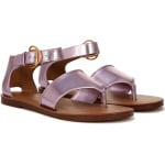 Сандалии Franco Sarto Ruth Ankle Strap Thong Flat Sandals, цвет Light Pink Metallic - фото