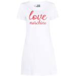 Love Moschino платье-футболка с логотипом, белый - фото