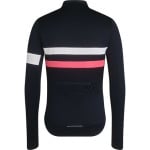 Джерси с длинными рукавами Brevet мужские Rapha, цвет Dark Navy/High-Vis Pink/White - фото