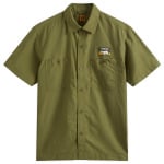 Рубашка Human Made Nylon Short Sleeve Shirt, цвет Olive Drab - фото