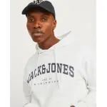 Мужская толстовка с капюшоном, длинными рукавами и принтом спереди Jack & Jones, белый - фото 5