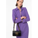 Сумка PINKO Love-Birds calf-leather shoulder, черный - фото