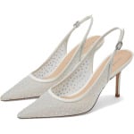 Туфли Stuart Weitzman Emilia Mesh 85 Slingback, цвет White/Frosted White - фото