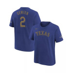 Синяя футболка Marcus Semien Texas Rangers Gold Collection для мальчиков и девочек с именем и номером Nike, синий - фото